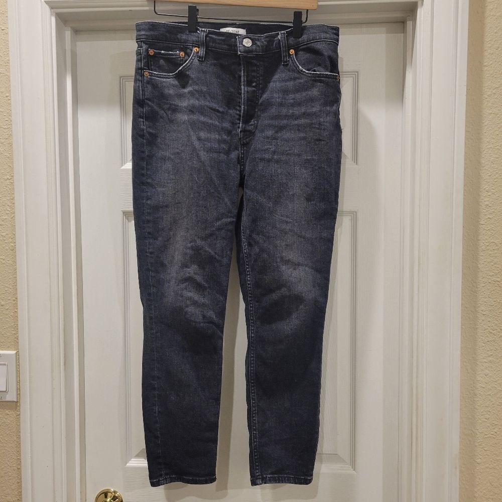 Re/Done 90s High Rise Ankle Crop, sz 32